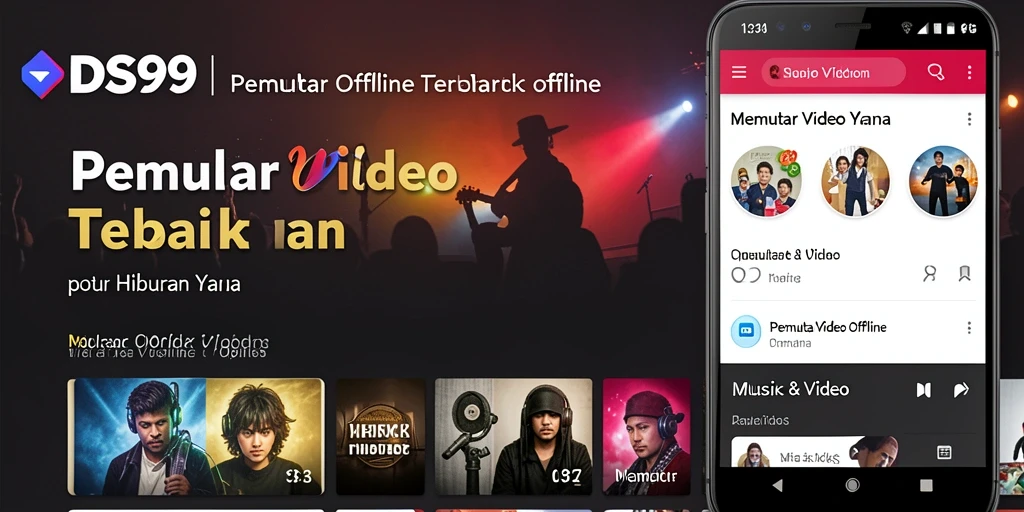 Antarmuka DS99 yang bersih dan mudah digunakan untuk Pemutar Video Offline.