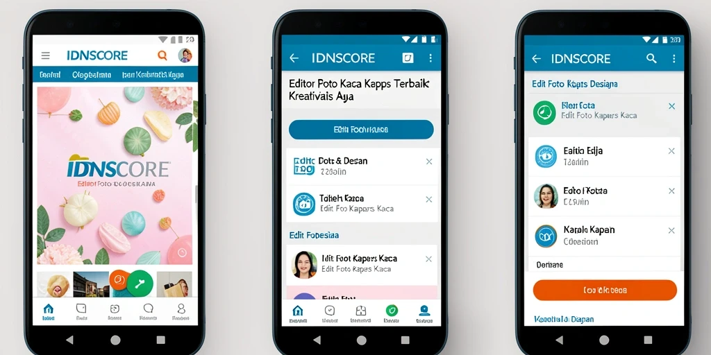 Antarmuka IDNSCORE yang intuitif dan fitur editing canggih.