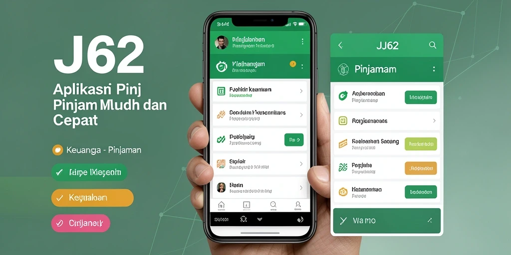 Tampilan antarmuka aplikasi JJ62 yang user-friendly untuk pinjaman.
