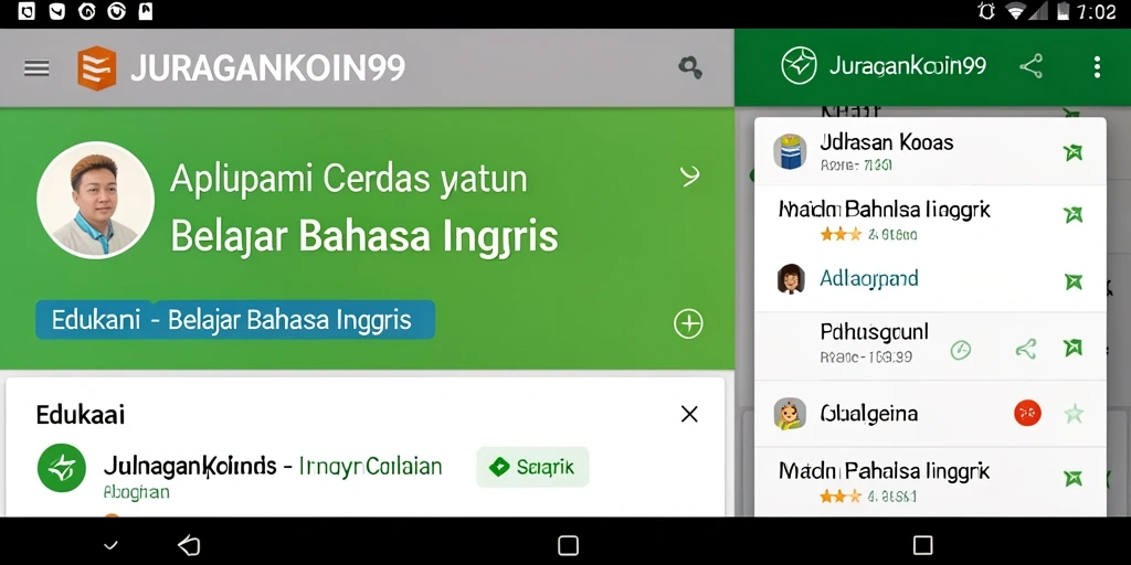Tampilan antarmuka JURAGANKOIN99 untuk Belajar Bahasa Inggris