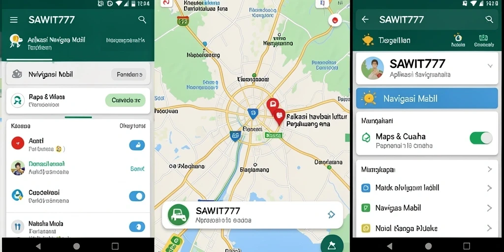 Antarmuka user-friendly aplikasi Navigasi Mobil SAWIT777.