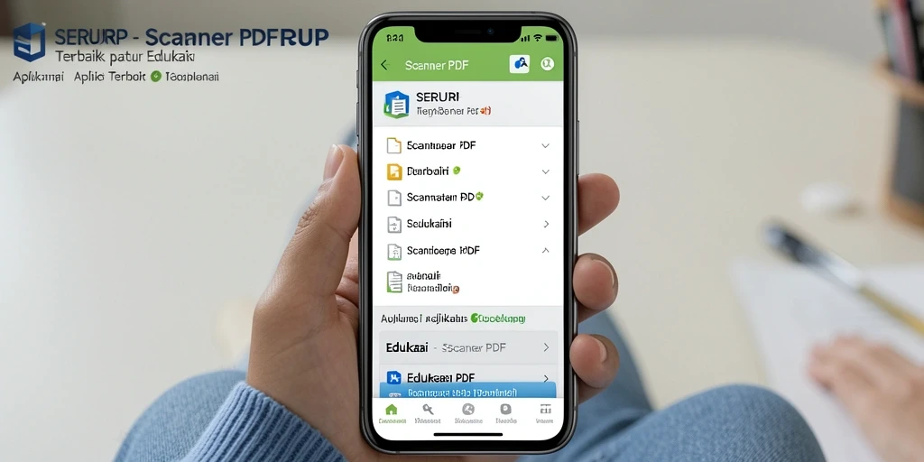Tampilan antarmuka utama SERURP yang intuitif untuk Scanner PDF.