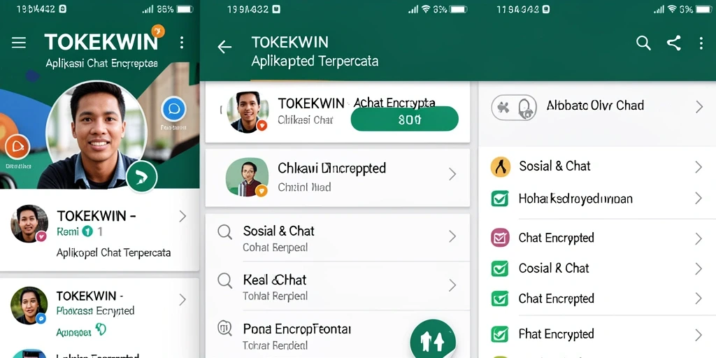 Tampilan antarmuka pengguna TOKEKWIN yang modern dan ramah.