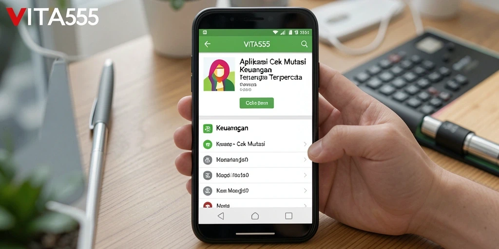 Antarmuka aplikasi VITA555 yang intuitif untuk cek mutasi.