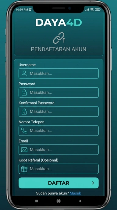 Cara Mudah Daftar Akun Baru Daya4d